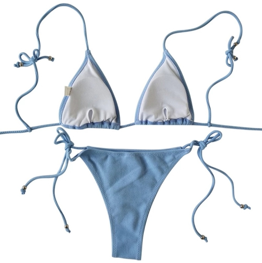 Just in!!! Ribbed Triangle Bikini Set  - Picture 7 of 8
